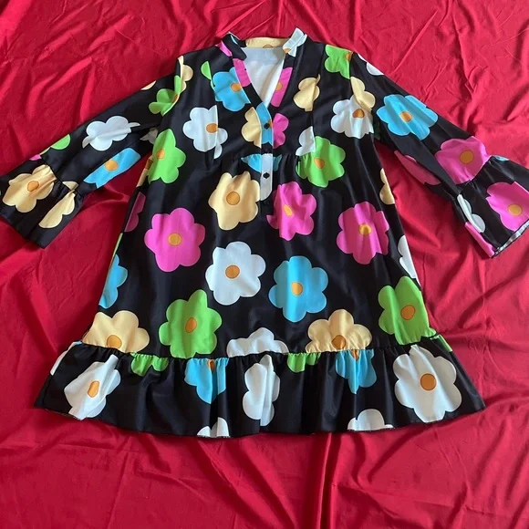 SHEIN Multicolor Floral A-Line Skirt - Picture 3 of 3